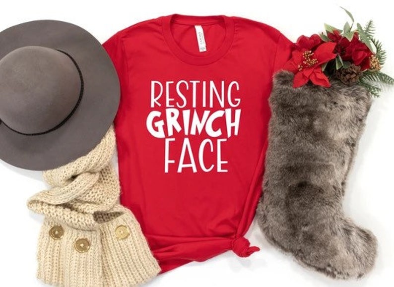 Resting Grinch Face Graphic Tee